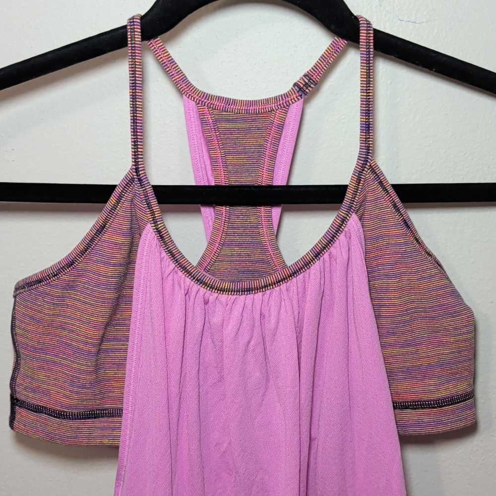 Lululemon Tuck Me In Tank Vintage Pink Space Dye Breathable Yoga Women's Size 6 - Picture 4 of 7